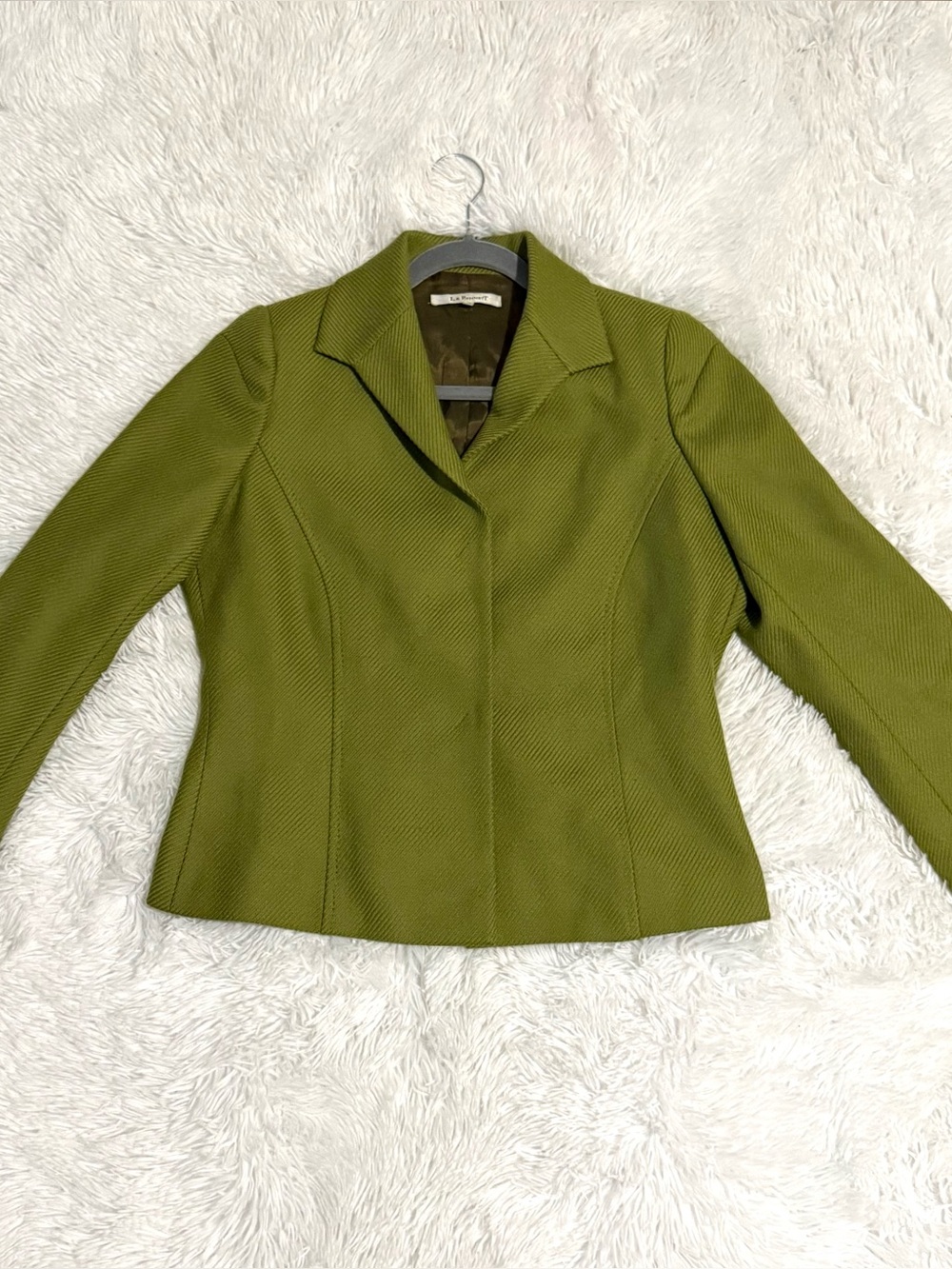 Vintage L.K. Bennett 100% Pure New Wool Blazer Jacket Italian Size 46  US 10